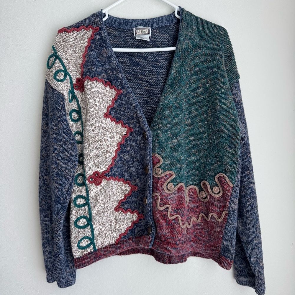 62 East Vintage Women's Multicolor Cardigan Size Medium